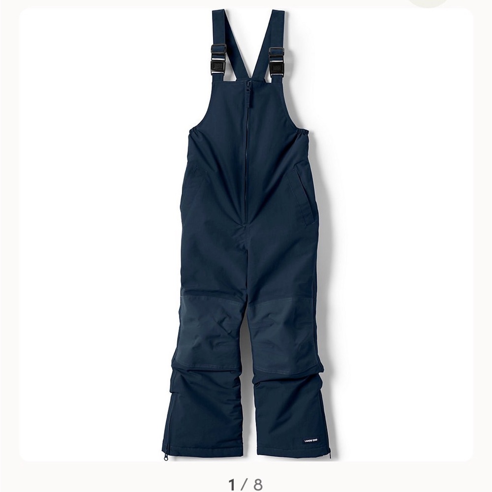 Kids Squall Waterproof Insulated Iron Knee Snow Bibs Navy 7 Slim